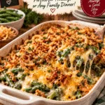 green bean casserole with cheese