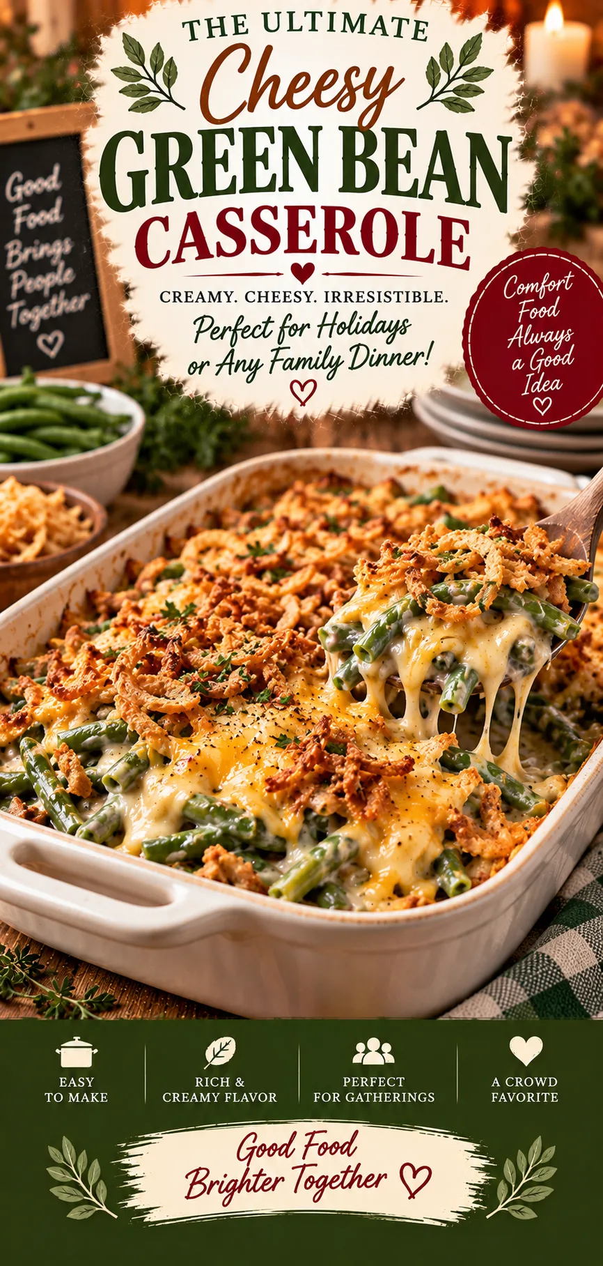 green bean casserole with cheese