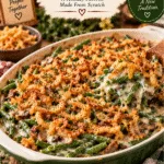 green bean casserole with fresh beans